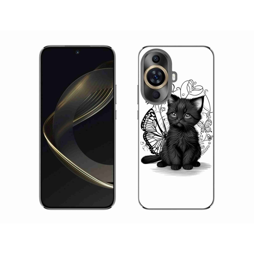 Gélový kryt mmCase na Huawei Nova 11 - čierne mačiatko