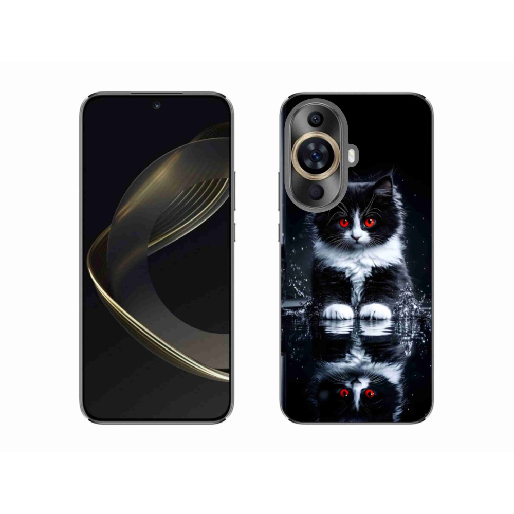 Gélový kryt mmCase na Huawei Nova 11 - čiernobiele mačiatko