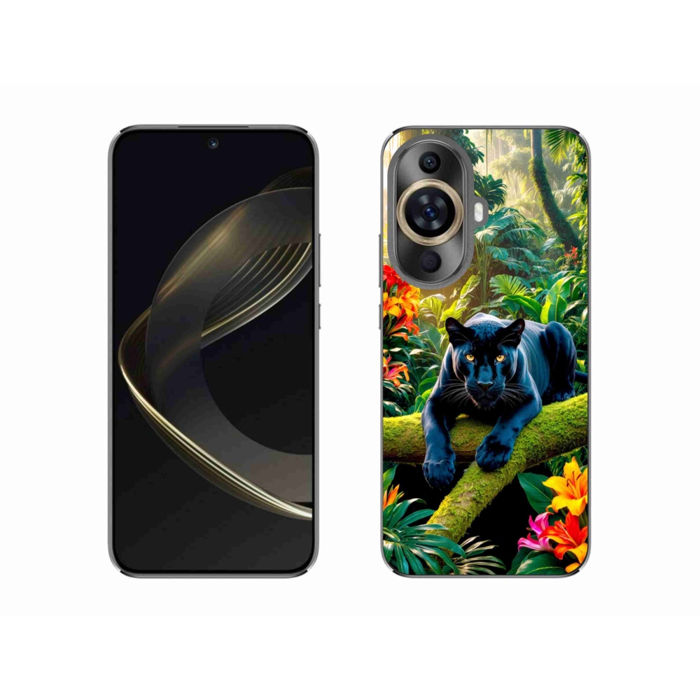 Gélový kryt mmCase na Huawei Nova 11 - čierny panter v džungli