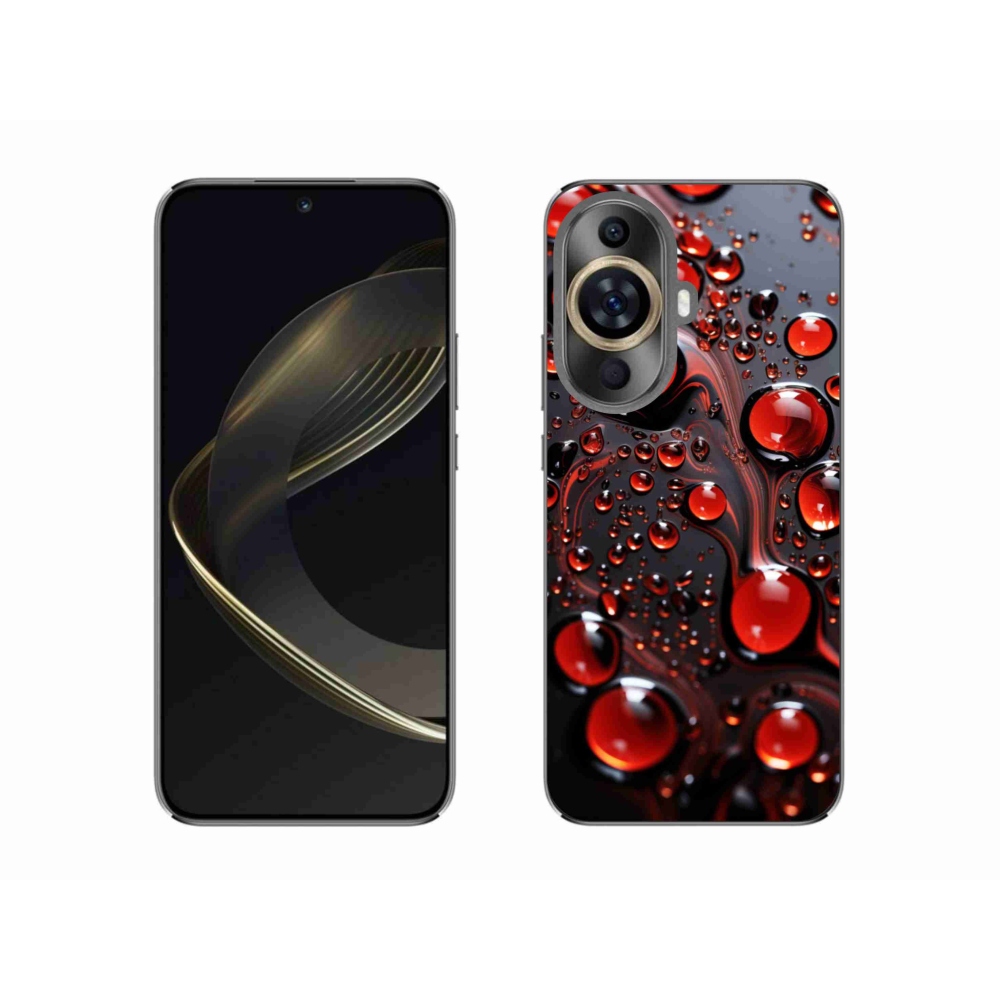 Gélový kryt mmCase na Huawei Nova 11 - červené kvapky 2
