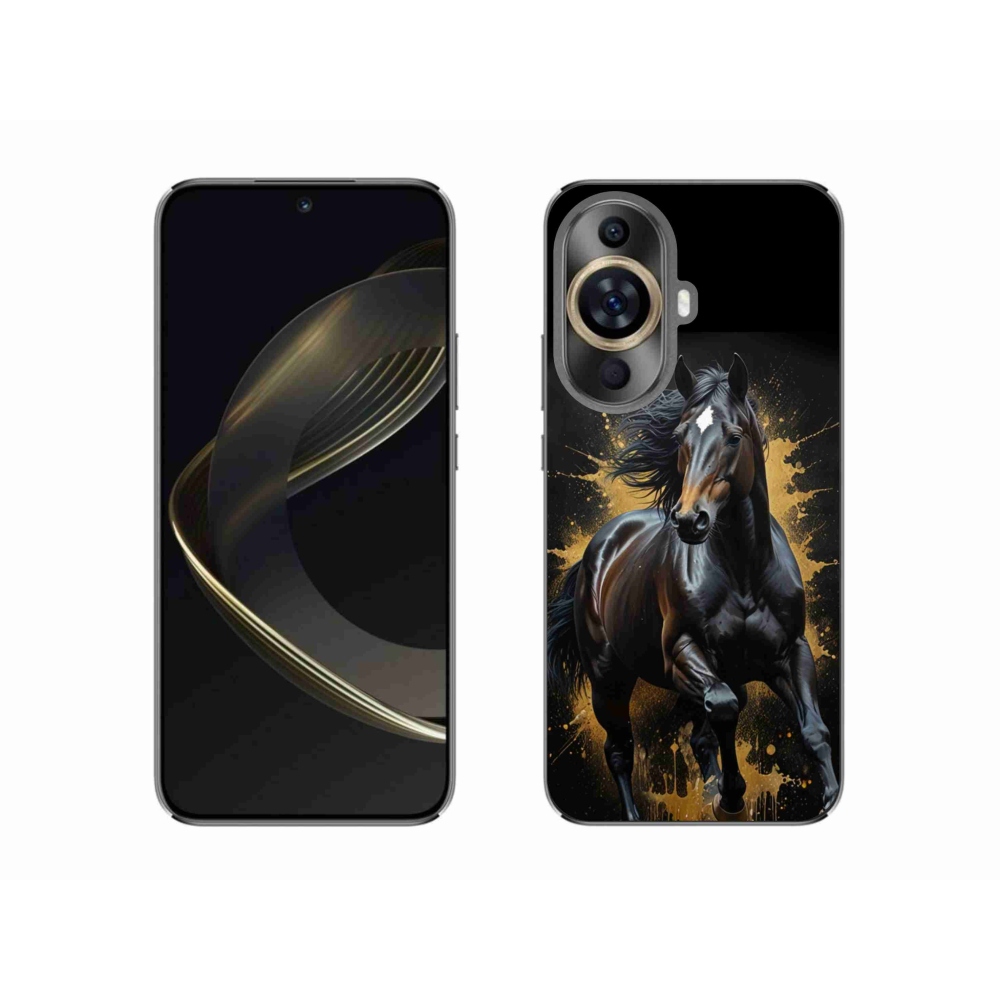 Gélový kryt mmCase na Huawei Nova 11 - elegantný čierny žrebec