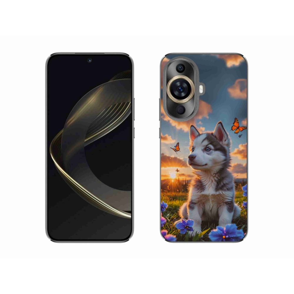 Gélový kryt mmCase na Huawei Nova 11 - husky pri západe slnka