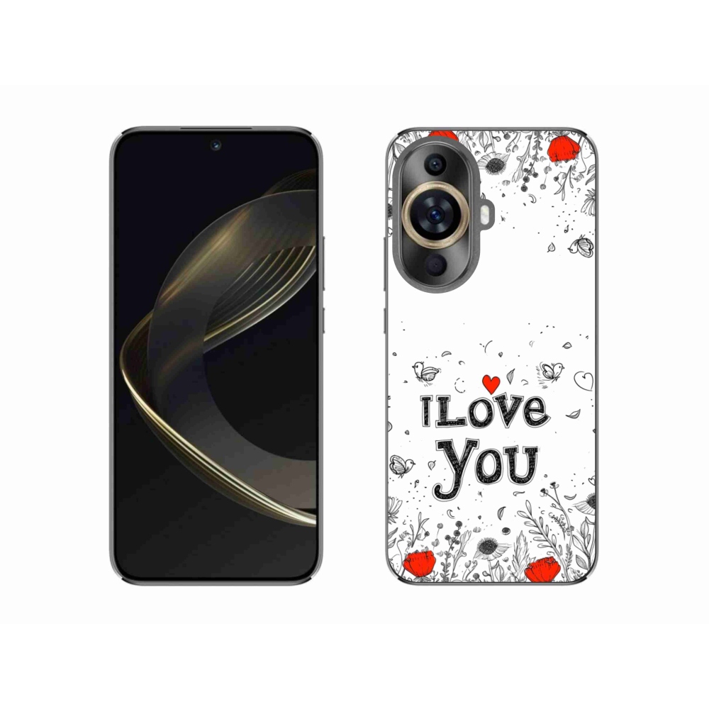 Gélový kryt mmCase na Huawei Nova 11 - I love you biele pozadie