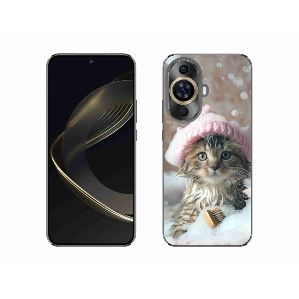 Gélový kryt mmCase na Huawei Nova 11 - mačiatko a kúpeľ