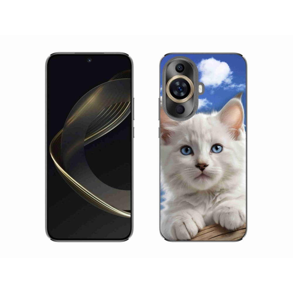 Gélový kryt mmCase na Huawei Nova 11 - mačiatko a oblaky