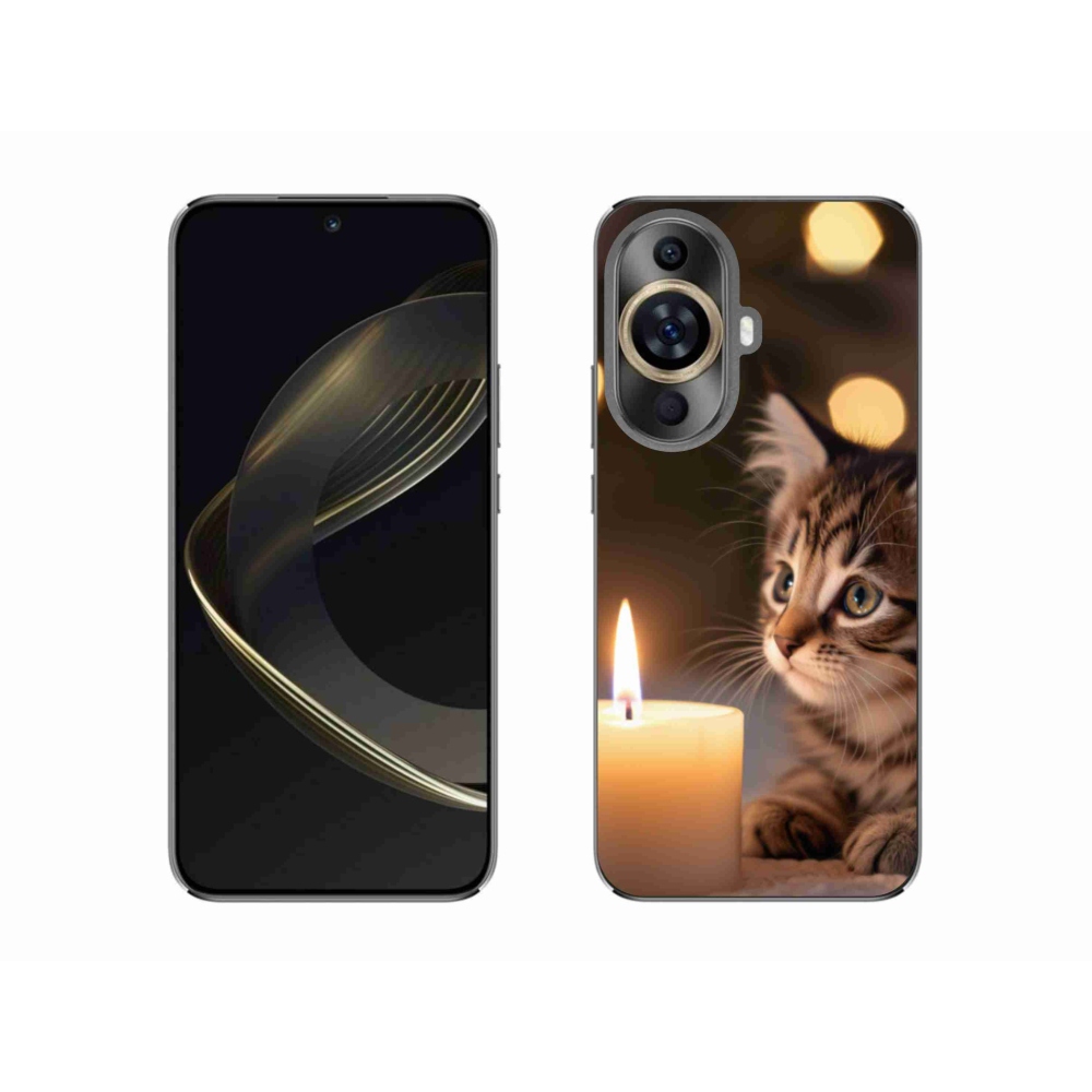 Gélový kryt mmCase na Huawei Nova 11 - mačiatko a sviečka