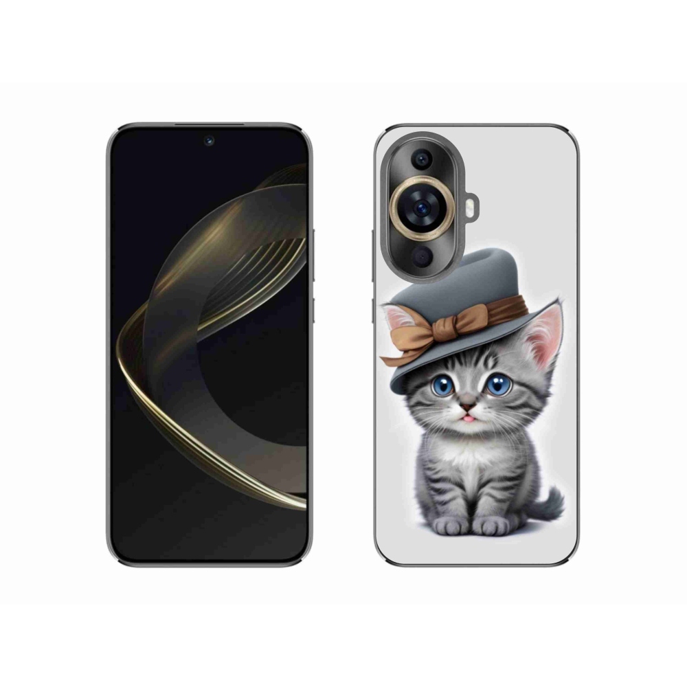 Gélový kryt mmCase na Huawei Nova 11 - mačiatko s klobúkom