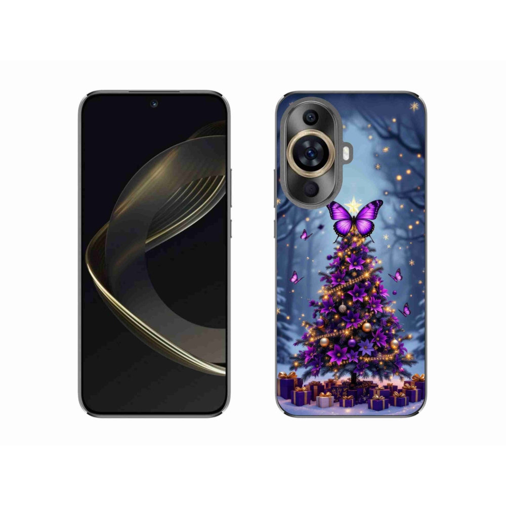 Gélový kryt mmCase na Huawei Nova 11 - motýlí vianočný stromček
