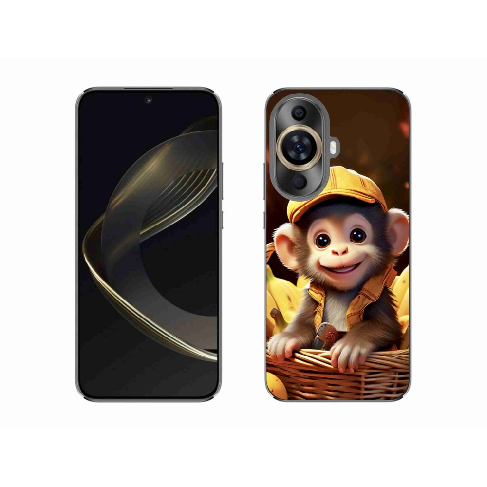 Gélový kryt mmCase na Huawei Nova 11 - opice v košíku