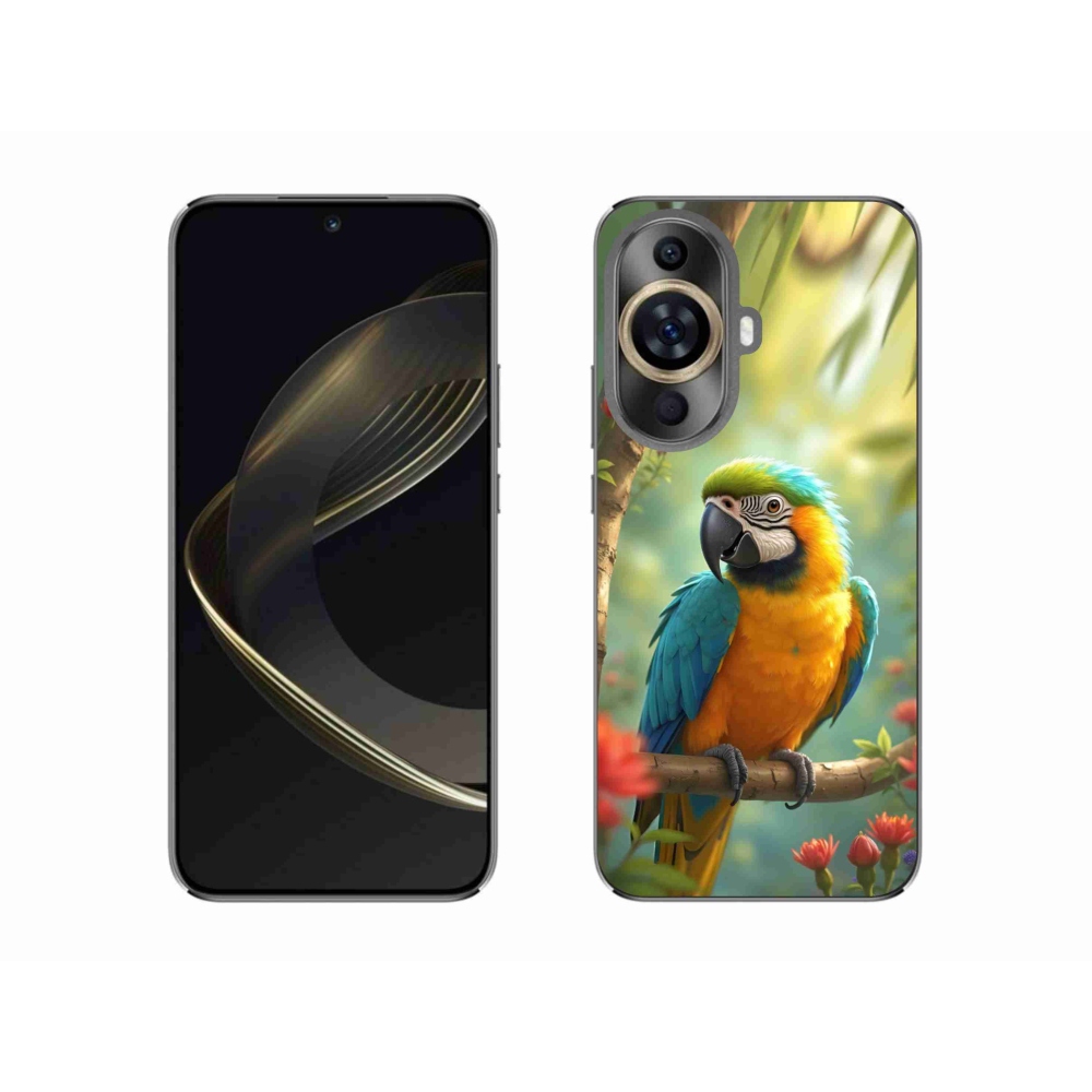 Gélový kryt mmCase na Huawei Nova 11 - papagáj ara modrožltá