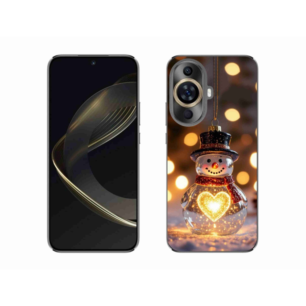 Gélový kryt mmCase na Huawei Nova 11 - svietiaci vianočný snehuliak