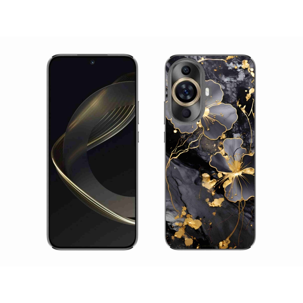 Gélový kryt mmCase na Huawei Nova 11 - zlaté kvety