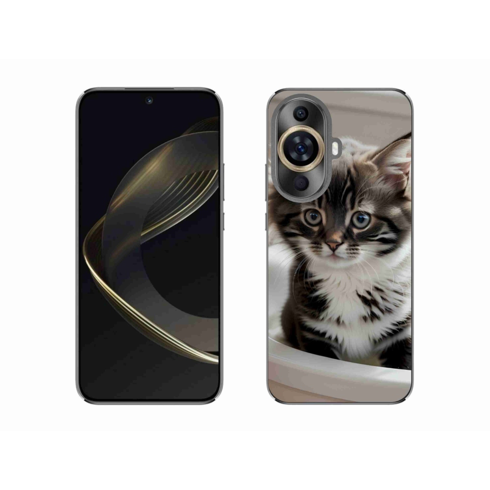 Gélový kryt mmCase na Huawei Nova 11 - zvedavé mačiatko