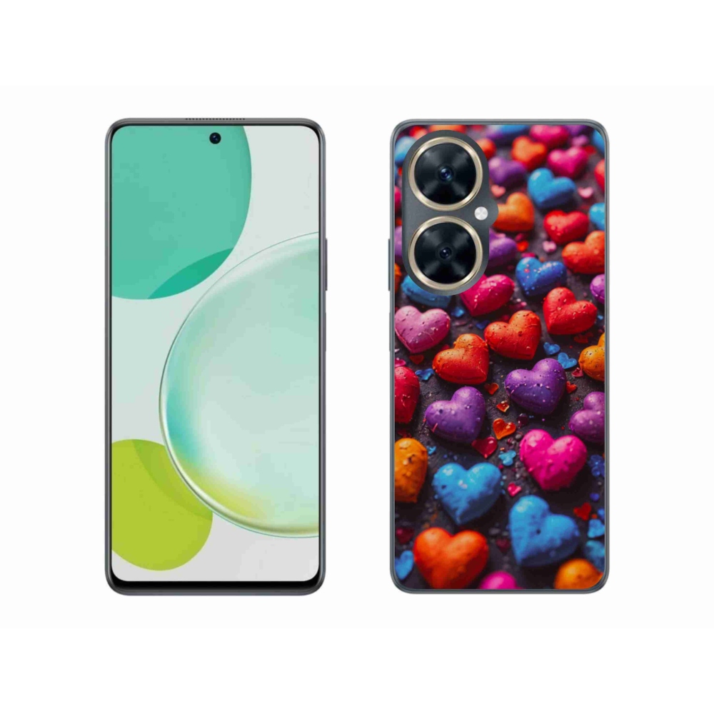 Gélový kryt mmCase na Huawei Nova 11i - farebné srdcia
