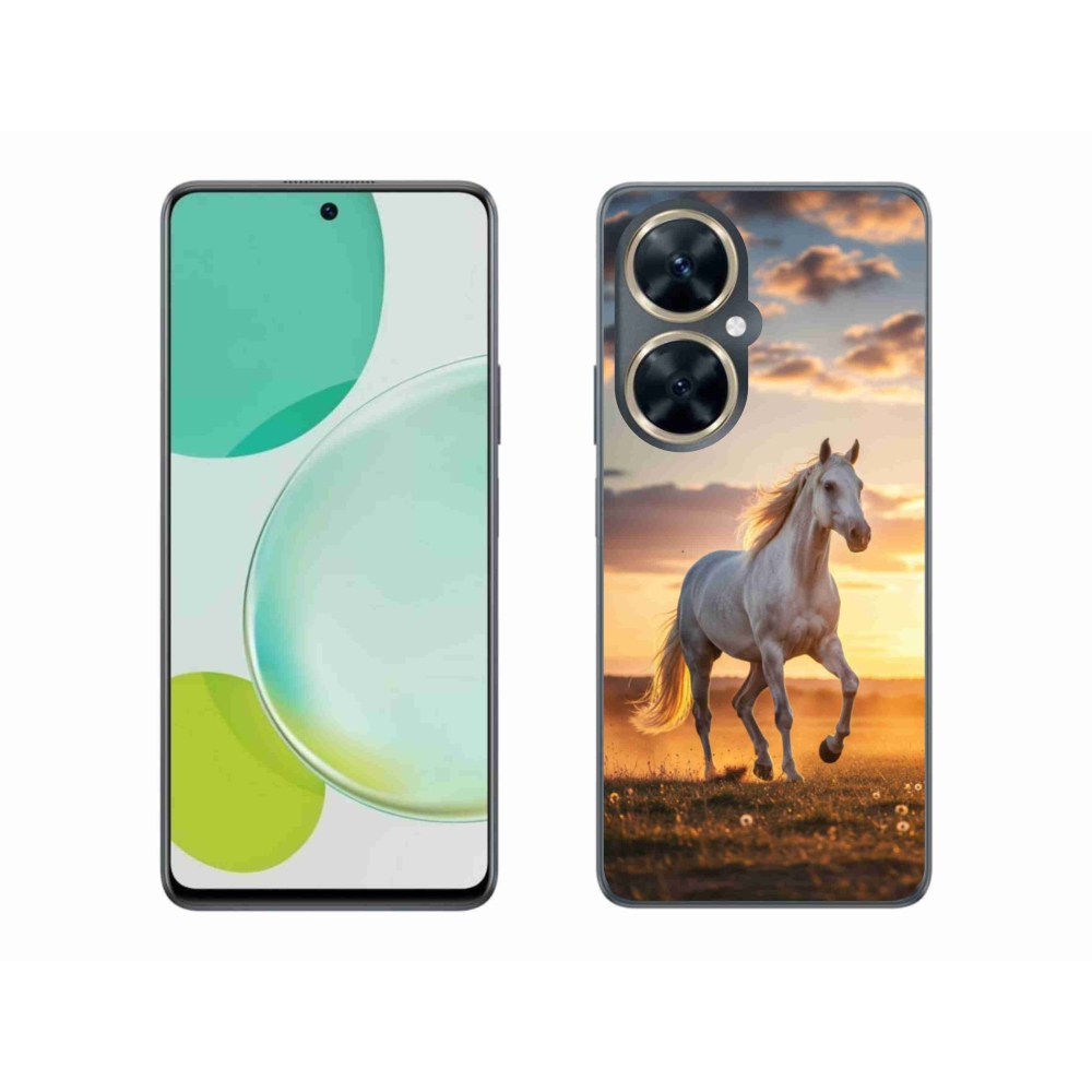 Gélový kryt mmCase na Huawei Nova 11i - bežiaci biely kôň 2