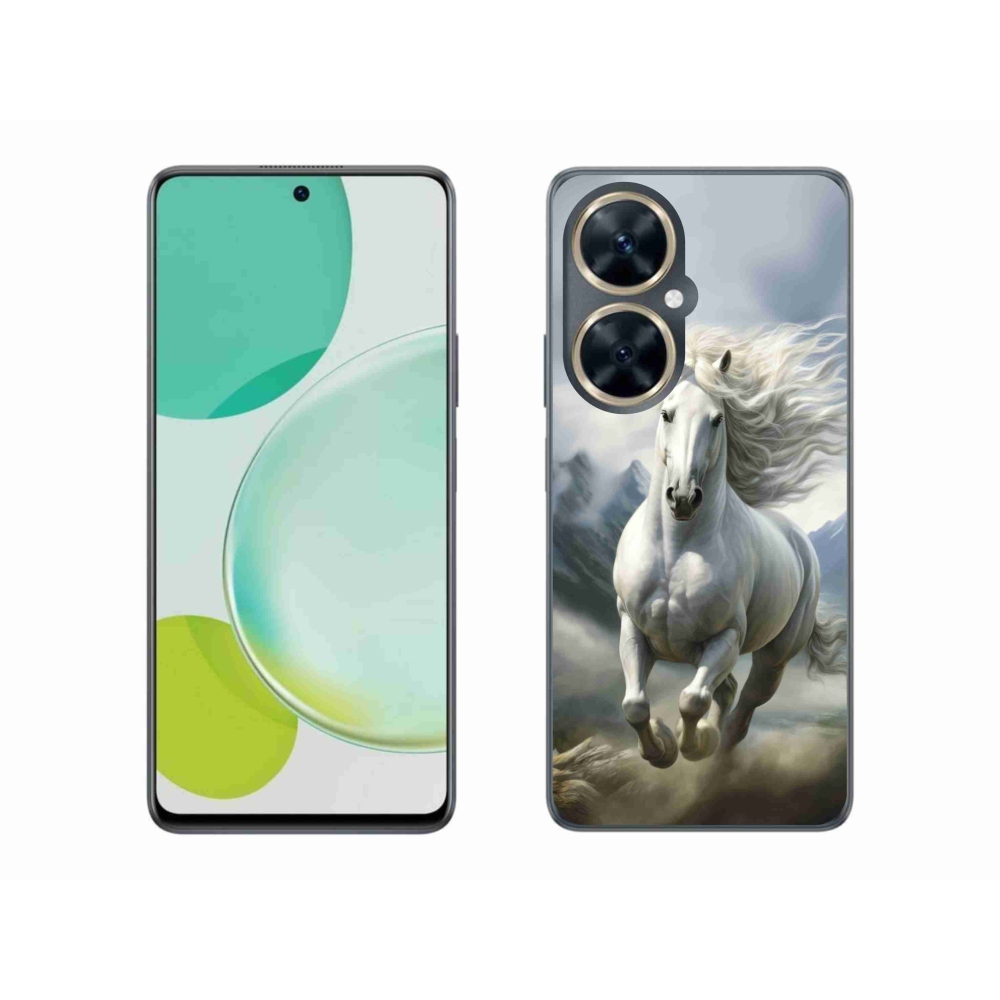 Gélový kryt mmCase na Huawei Nova 11i - bežiaci biely kôň 3