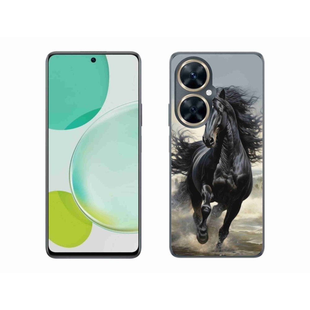 Gélový kryt mmCase na Huawei Nova 11i - bežiaci čierny kôň
