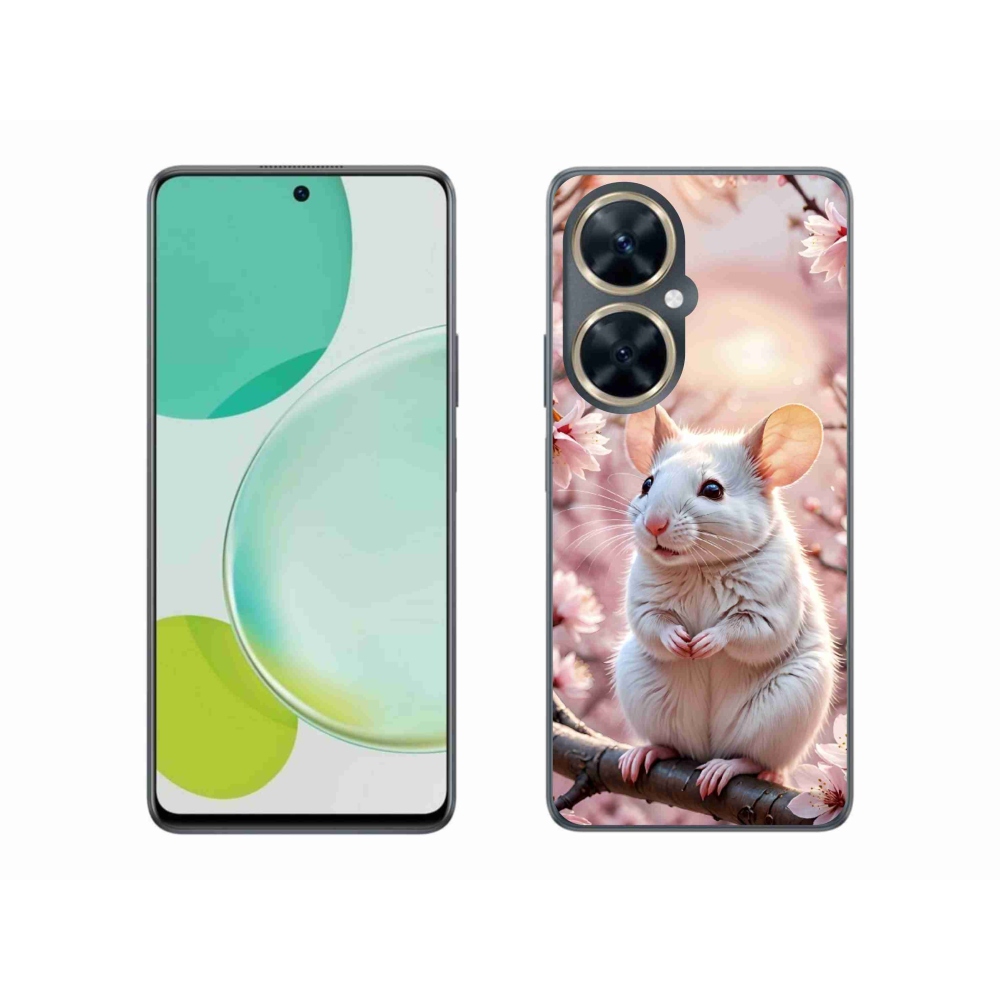 Gélový kryt mmCase na Huawei Nova 11i - biela myš na vetve