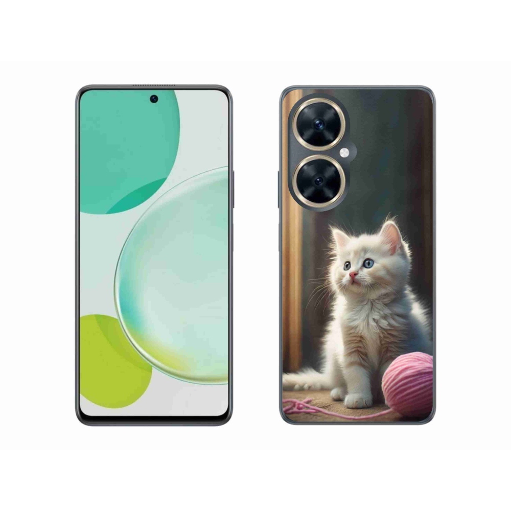 Gélový kryt mmCase na Huawei Nova 11i - biele mačiatko 2