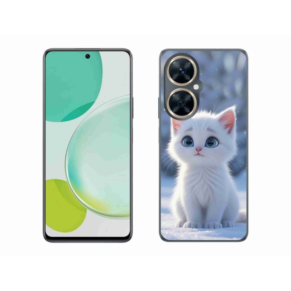 Gélový kryt mmCase na Huawei Nova 11i - biele mačiatko 3