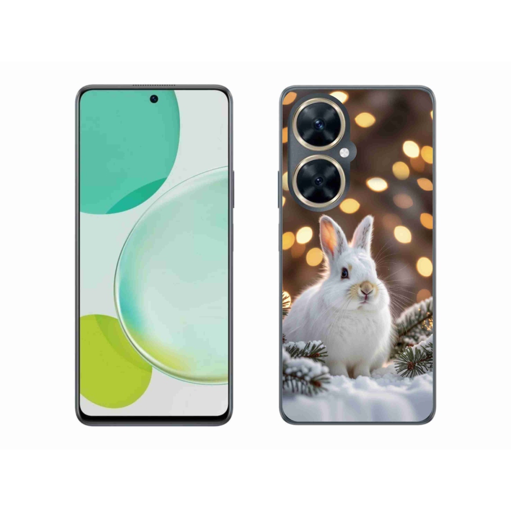 Gélový kryt mmCase na Huawei Nova 11i - biely zajac
