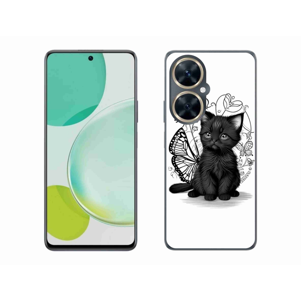 Gélový kryt mmCase na Huawei Nova 11i - čierne mačiatko