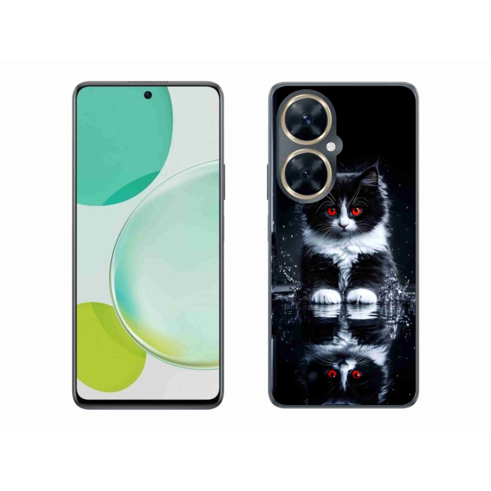 Gélový kryt mmCase na Huawei Nova 11i - čiernobiele mačiatko