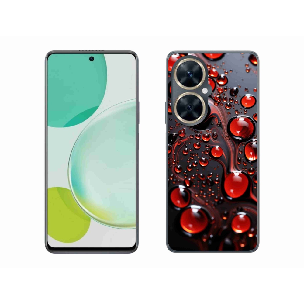 Gélový kryt mmCase na Huawei Nova 11i - červené kvapky 2