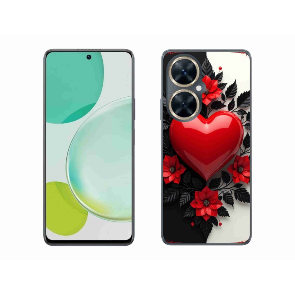 Gélový kryt mmCase na Huawei Nova 11i - červené srdce