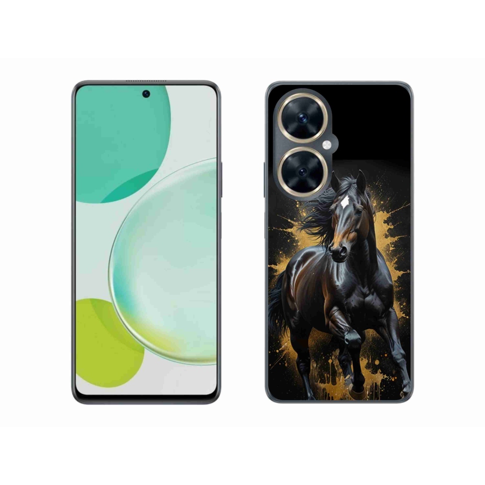 Gélový kryt mmCase na Huawei Nova 11i - elegantný čierny žrebec