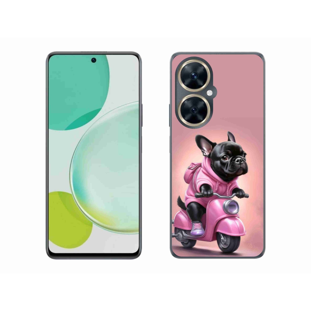Gélový kryt mmCase na Huawei Nova 11i - francúzsky buldoček na skútri