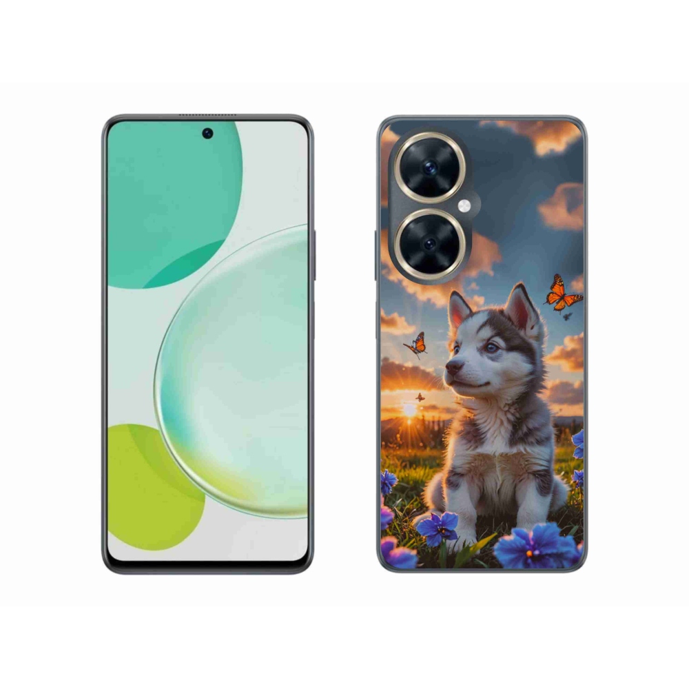 Gélový kryt mmCase na Huawei Nova 11i - husky pri západe slnka