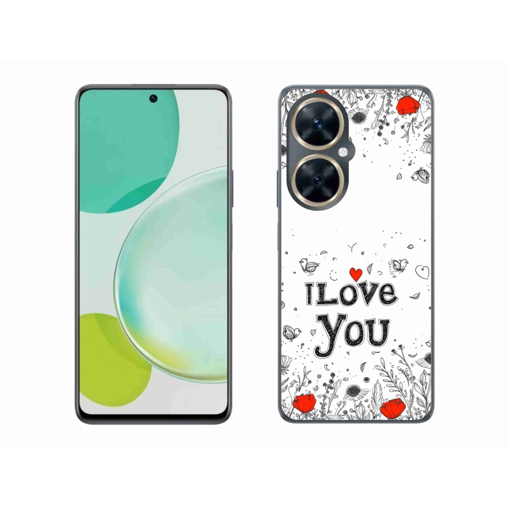 Gélový kryt mmCase na Huawei Nova 11i - I love you biele pozadie