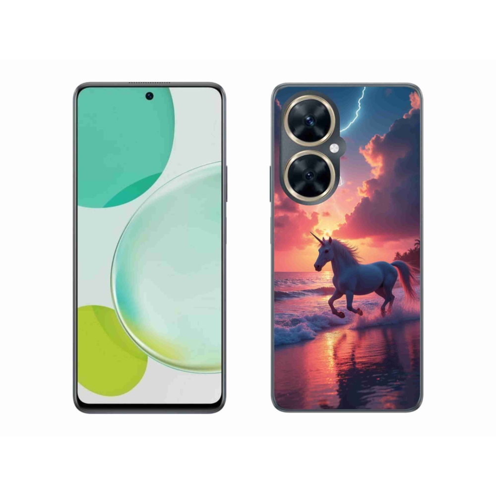 Gélový kryt mmCase na Huawei Nova 11i - jednorožec na pláži