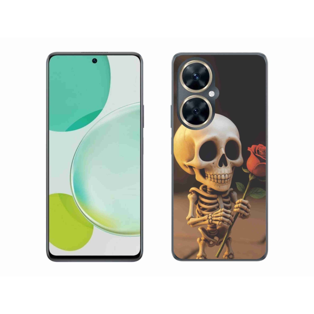 Gélový kryt mmCase na Huawei Nova 11i - kostlivec s ružou