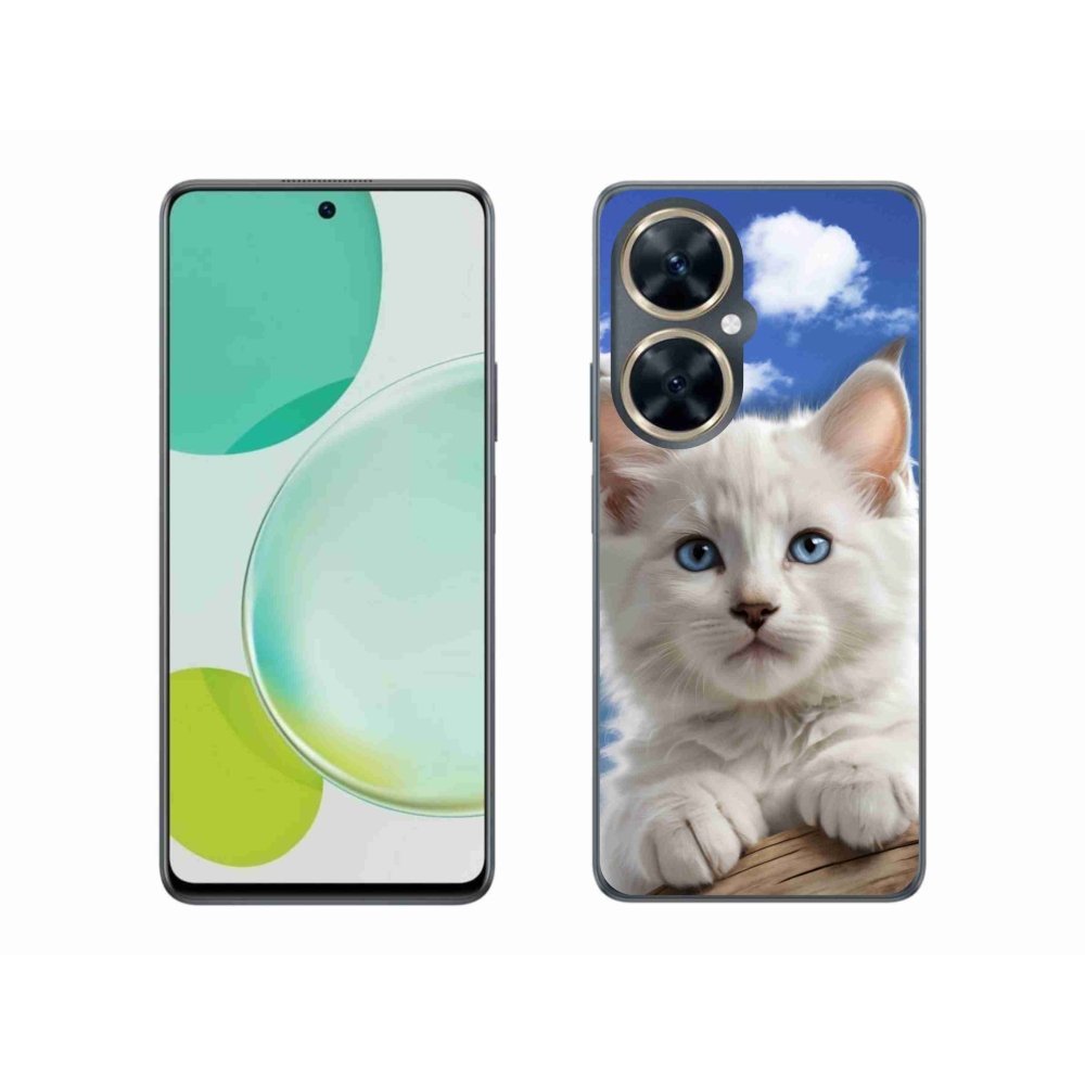 Gélový kryt mmCase na Huawei Nova 11i - mačiatko a oblaky