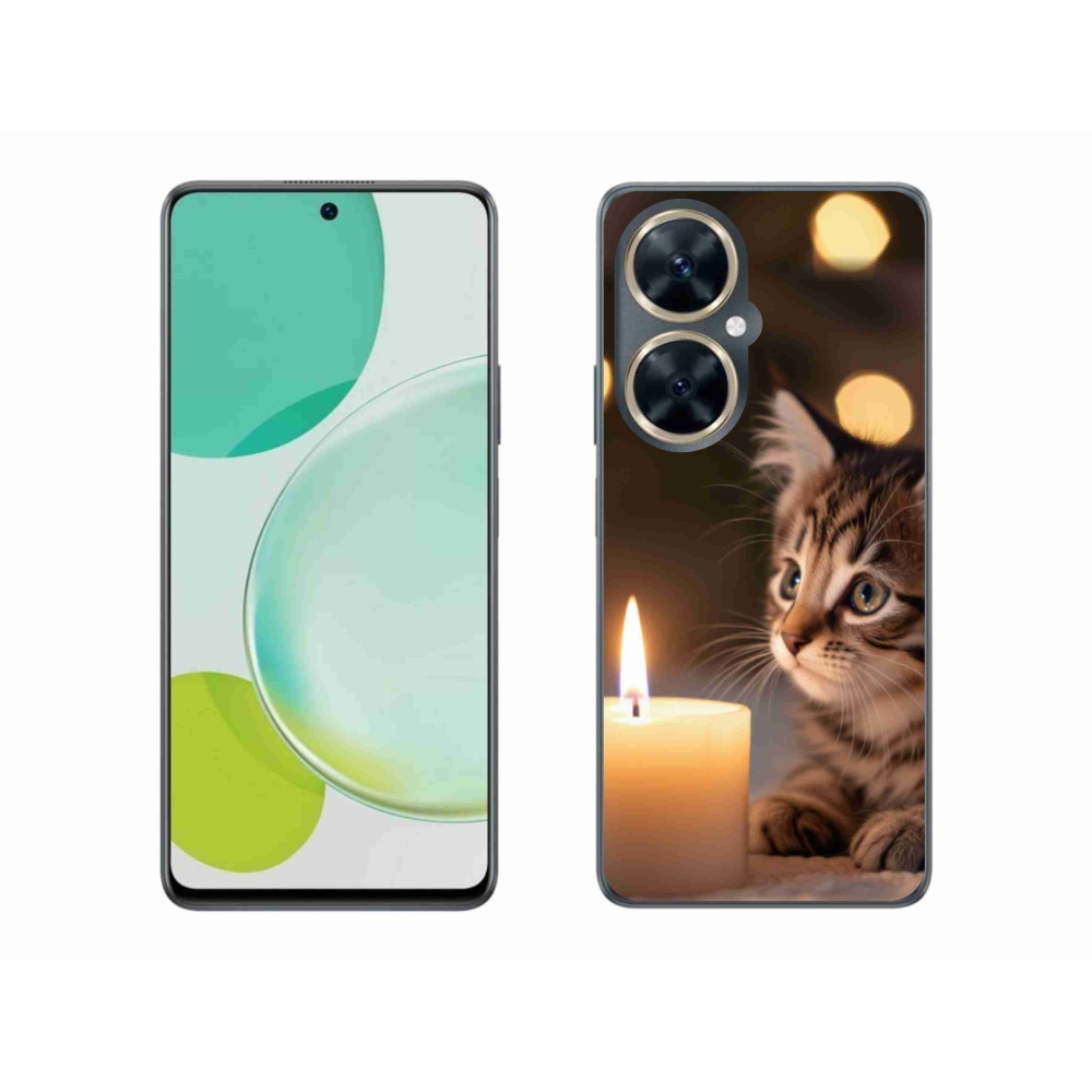Gélový kryt mmCase na Huawei Nova 11i - mačiatko a sviečka