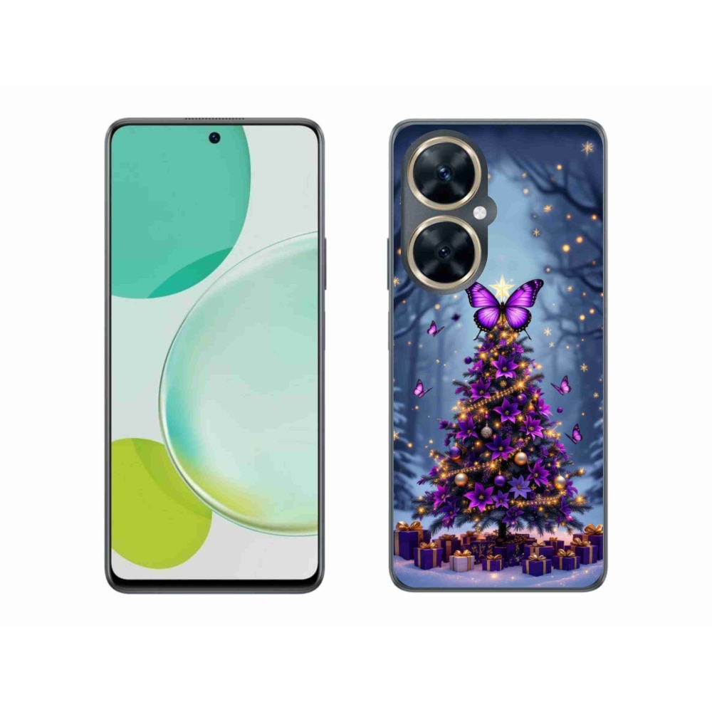 Gélový kryt mmCase na Huawei Nova 11i - motýlí vianočný stromček