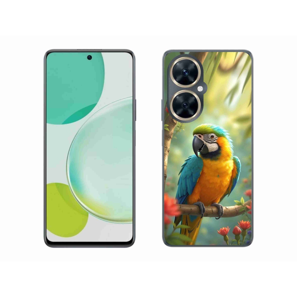Gélový kryt mmCase na Huawei Nova 11i - papagáj ara modrožltá
