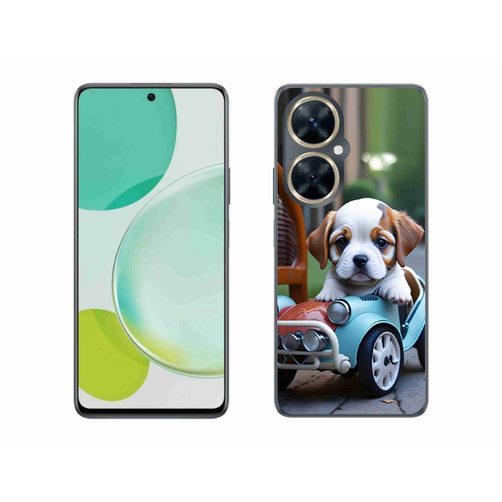 Gélový kryt mmCase na Huawei Nova 11i - šteňa v retro aute