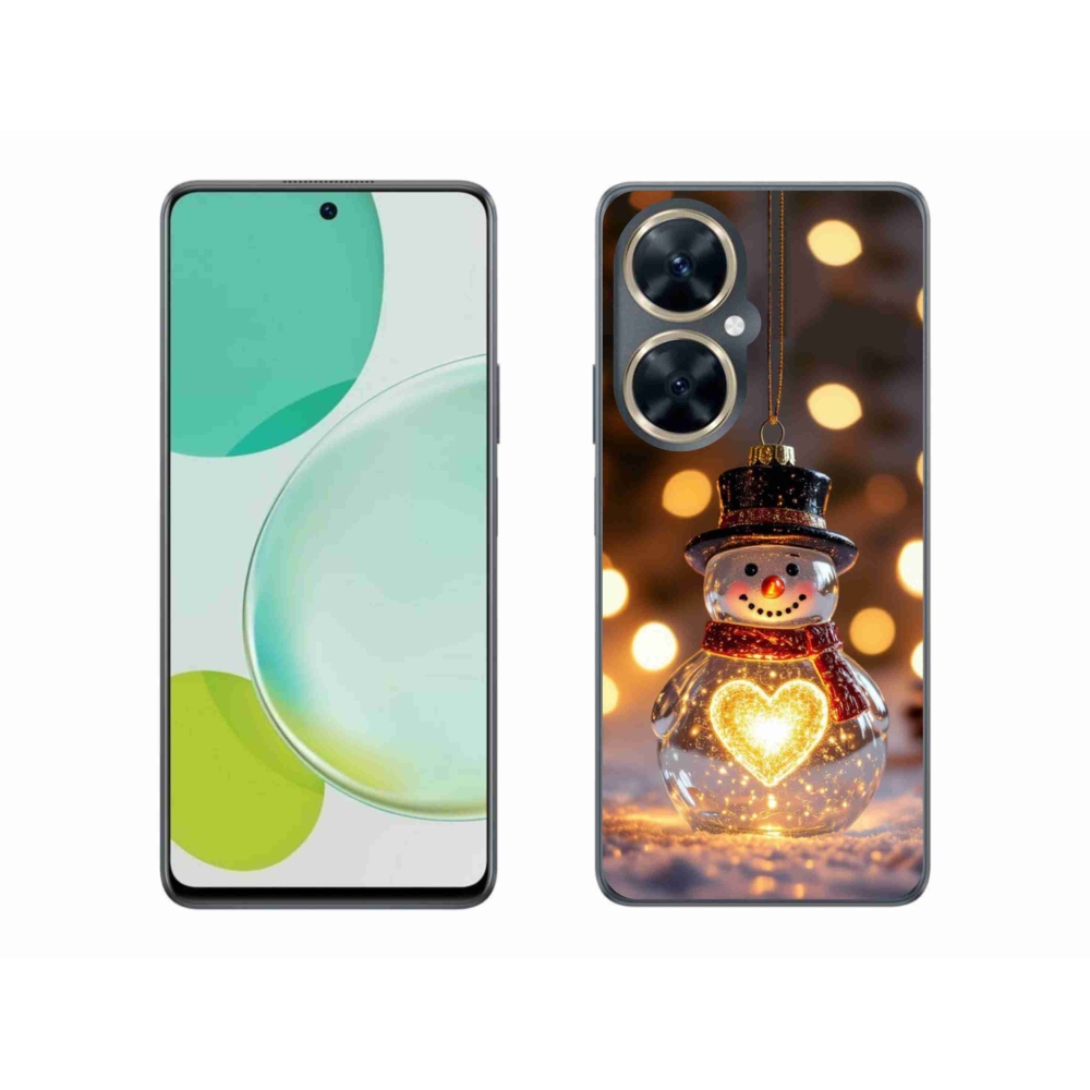Gélový kryt mmCase na Huawei Nova 11i - svietiaci vianočný snehuliak