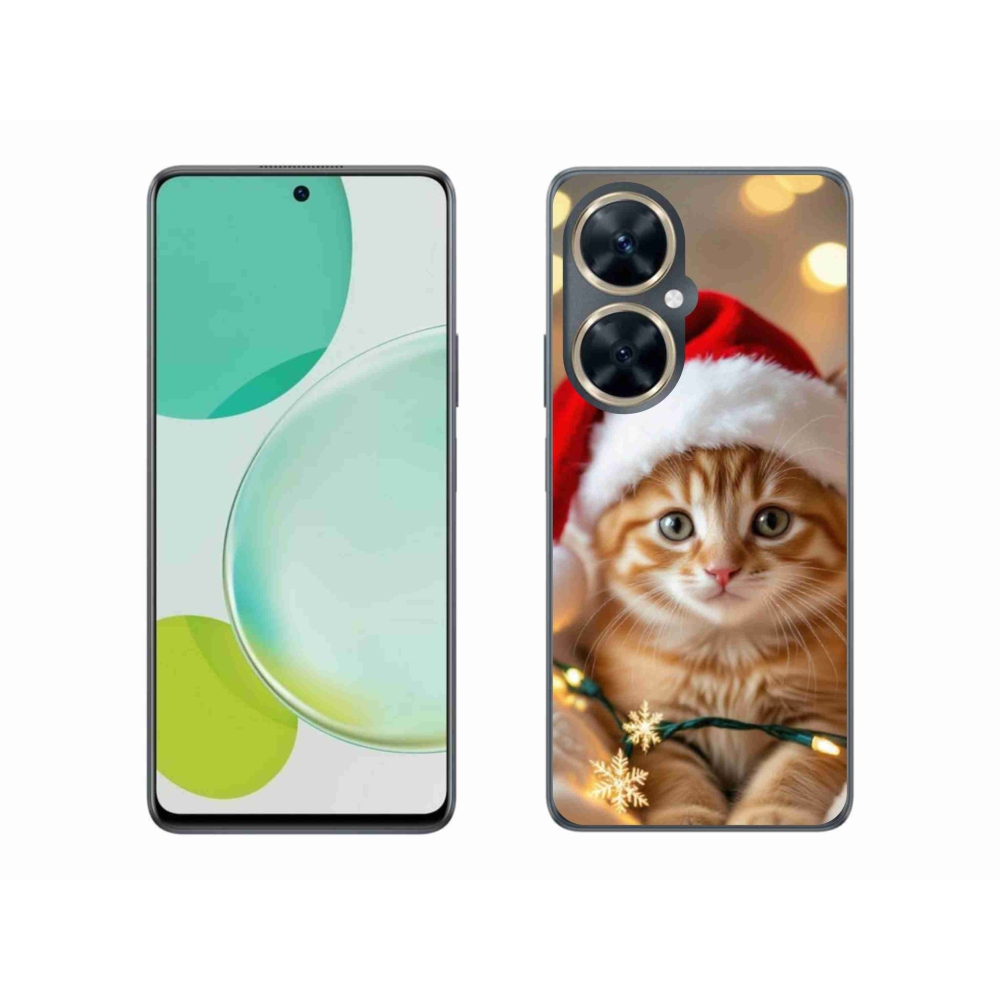 Gélový kryt mmCase na Huawei Nova 11i - vianočné mačiatko