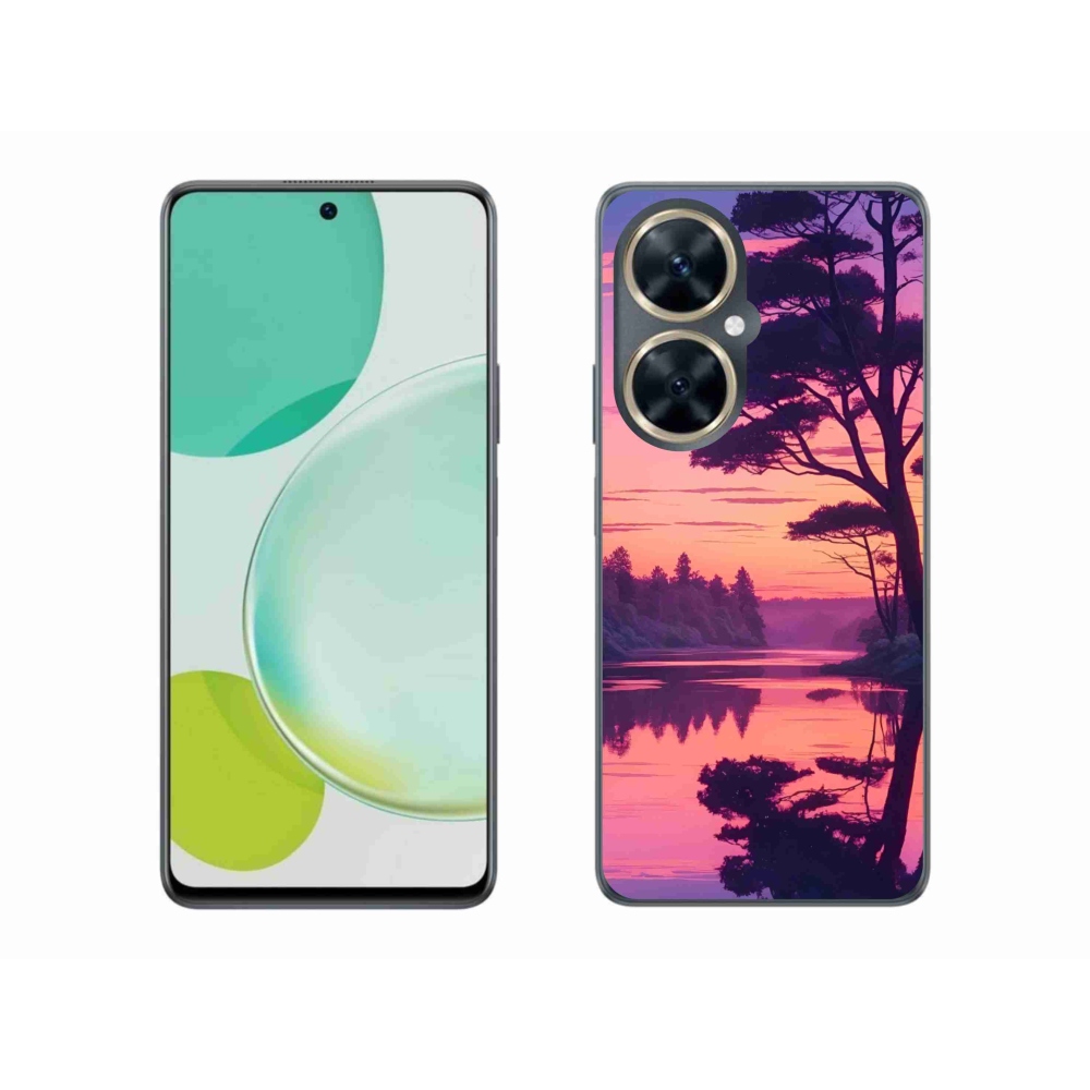 Gélový kryt mmCase na Huawei Nova 11i - západ slnka nad jazerom