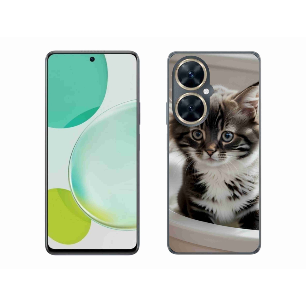 Gélový kryt mmCase na Huawei Nova 11i - zvedavé mačiatko