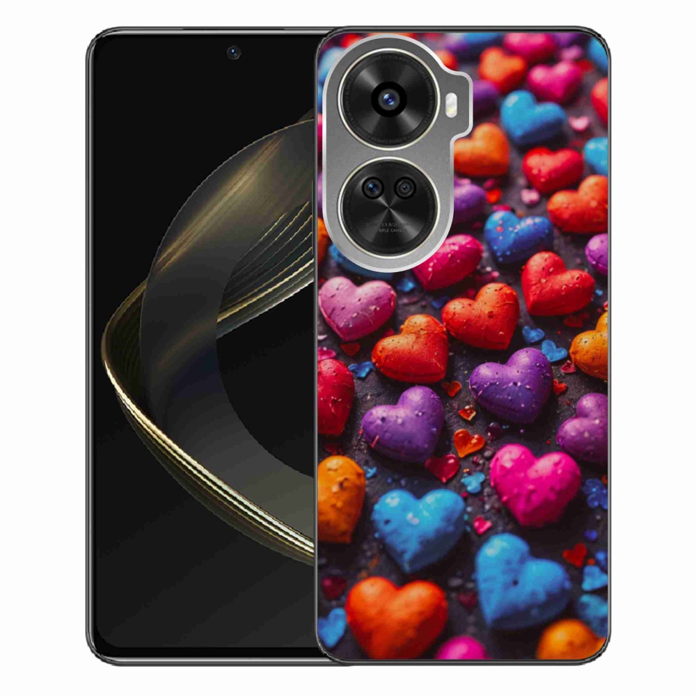 Gélový kryt mmCase na Huawei Nova 12 SE - farebné srdcia