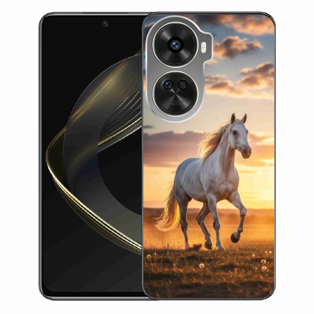 Gélový kryt mmCase na Huawei Nova 12 SE - bežiaci biely kôň 2