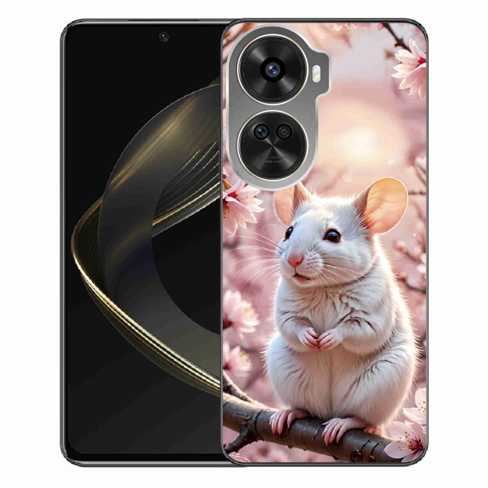 Gélový kryt mmCase na Huawei Nova 12 SE - biela myš na vetve