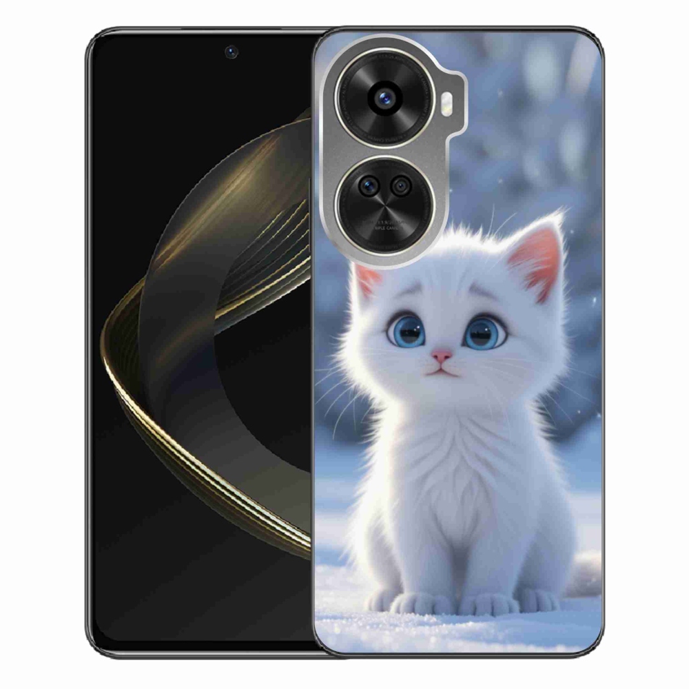 Gélový kryt mmCase na Huawei Nova 12 SE - biele mačiatko 3