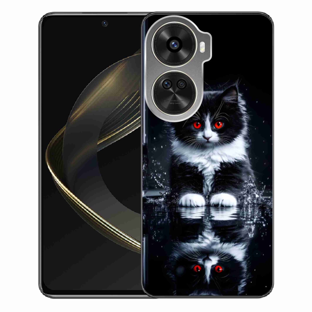 Gélový kryt mmCase na Huawei Nova 12 SE - čiernobiele mačiatko