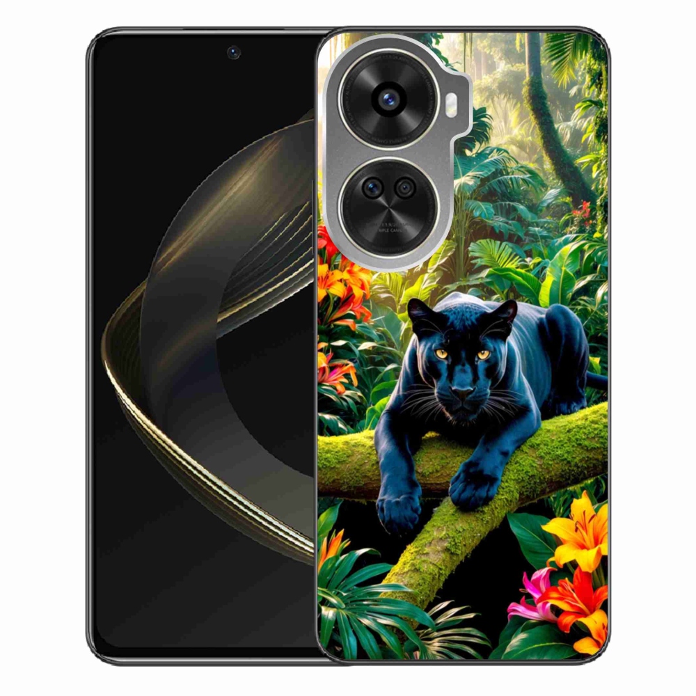 Gélový kryt mmCase na Huawei Nova 12 SE - čierny panter v džungli
